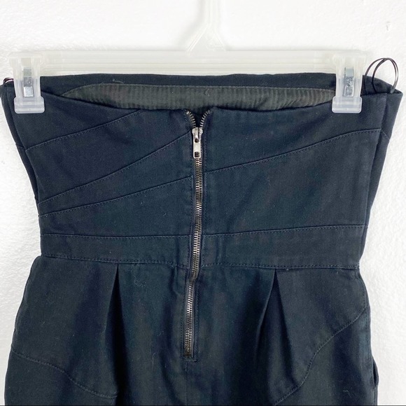 7 FOR ALL MANKIND Black Denim Strapless Mini Dress, Size Small - Picture 8 of 9